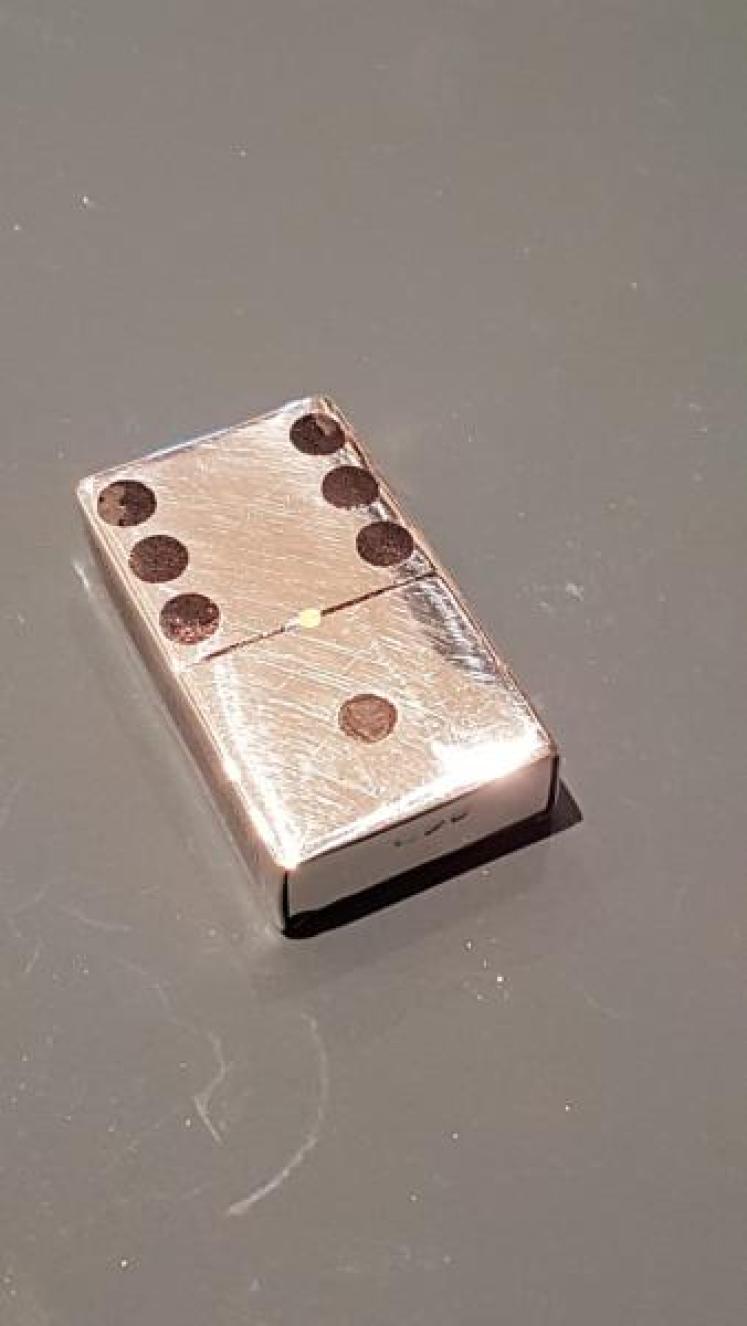 Rare Victorian Silver Domino Vesta Case - Image 1