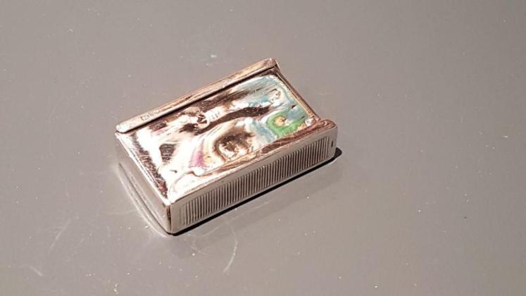 Rare Victorian Silver Domino Vesta Case - Image 5