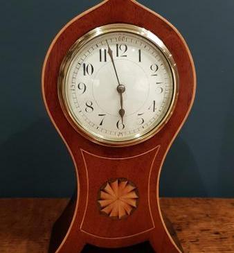 Superb Edwardian Keyhole Shaped Mantel Clock