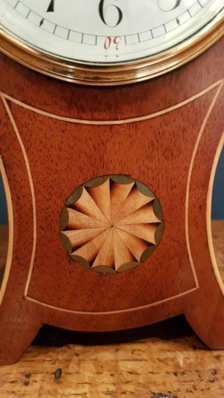 Superb Edwardian Keyhole Shaped Mantel Clock - Image 5