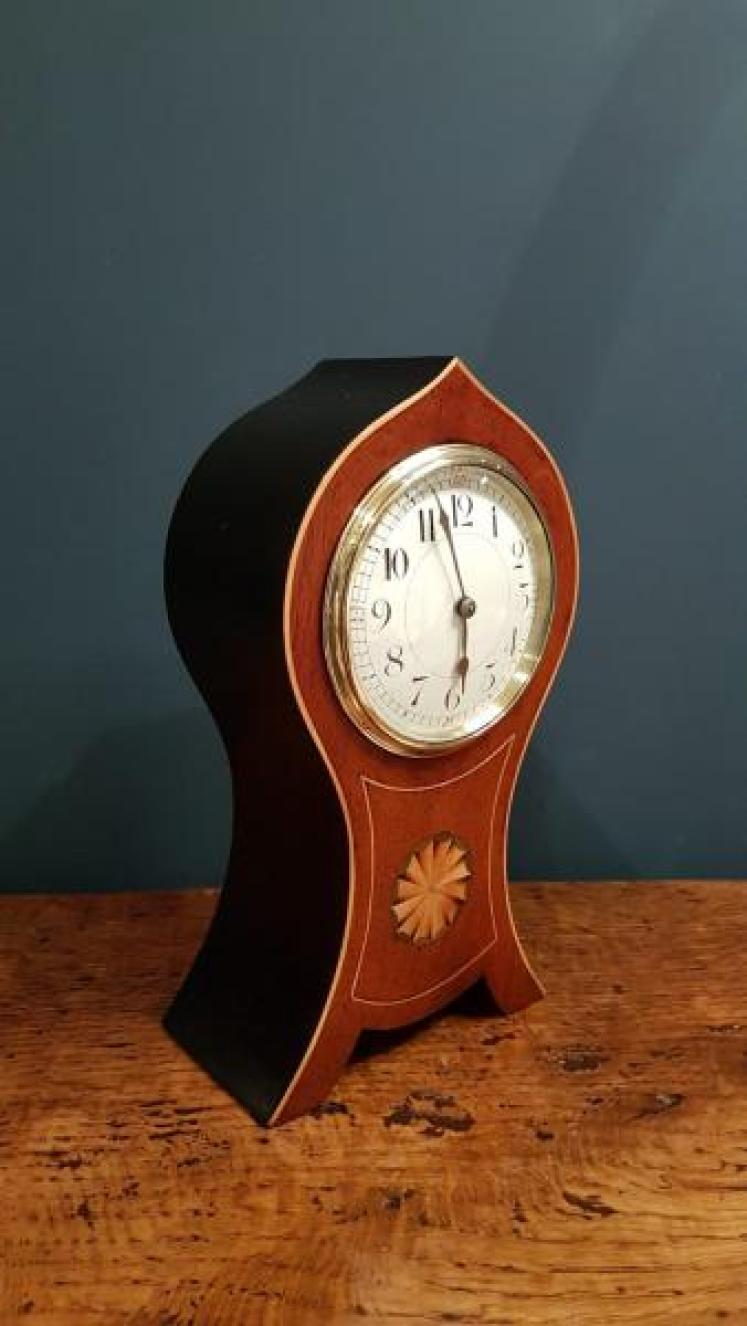 Superb Edwardian Keyhole Shaped Mantel Clock - Image 6