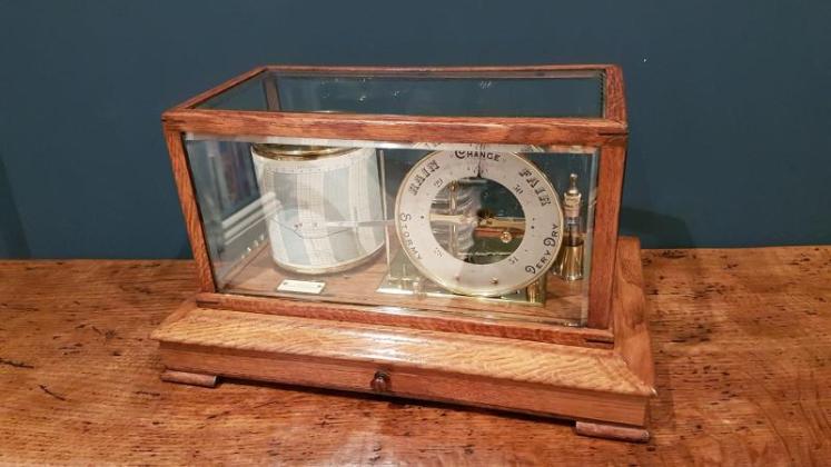 Superb Antique Barograph With Barometer Dial - Image 6