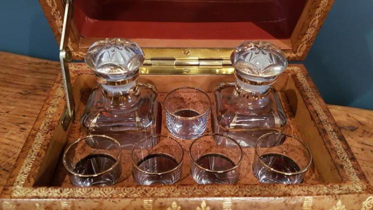 Antique Leather Books Liqueur Tantalus - Image 4