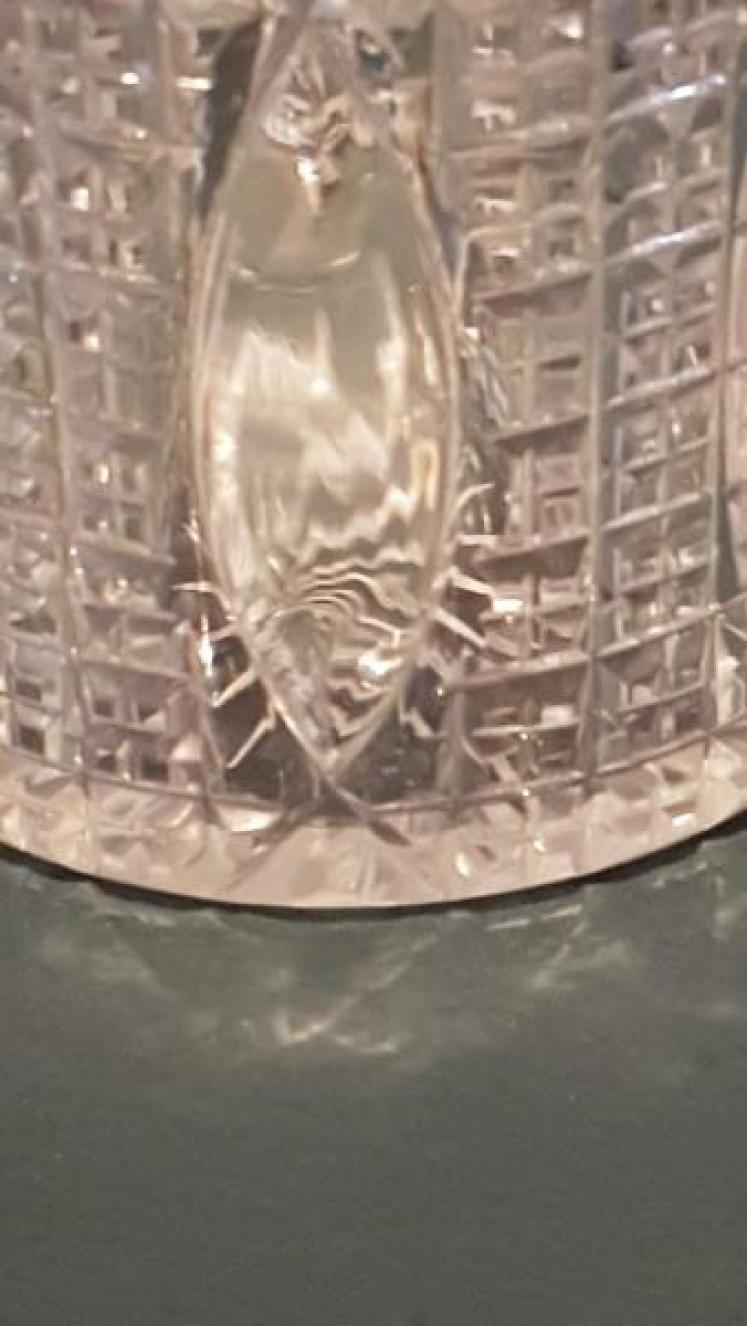 Victorian Silver Topped Table Jar with Cut Crystal Base - Image 5