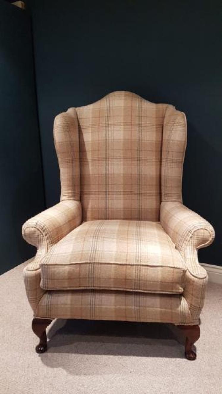 Superb Antique Wing Back Arm Chair - Image 1