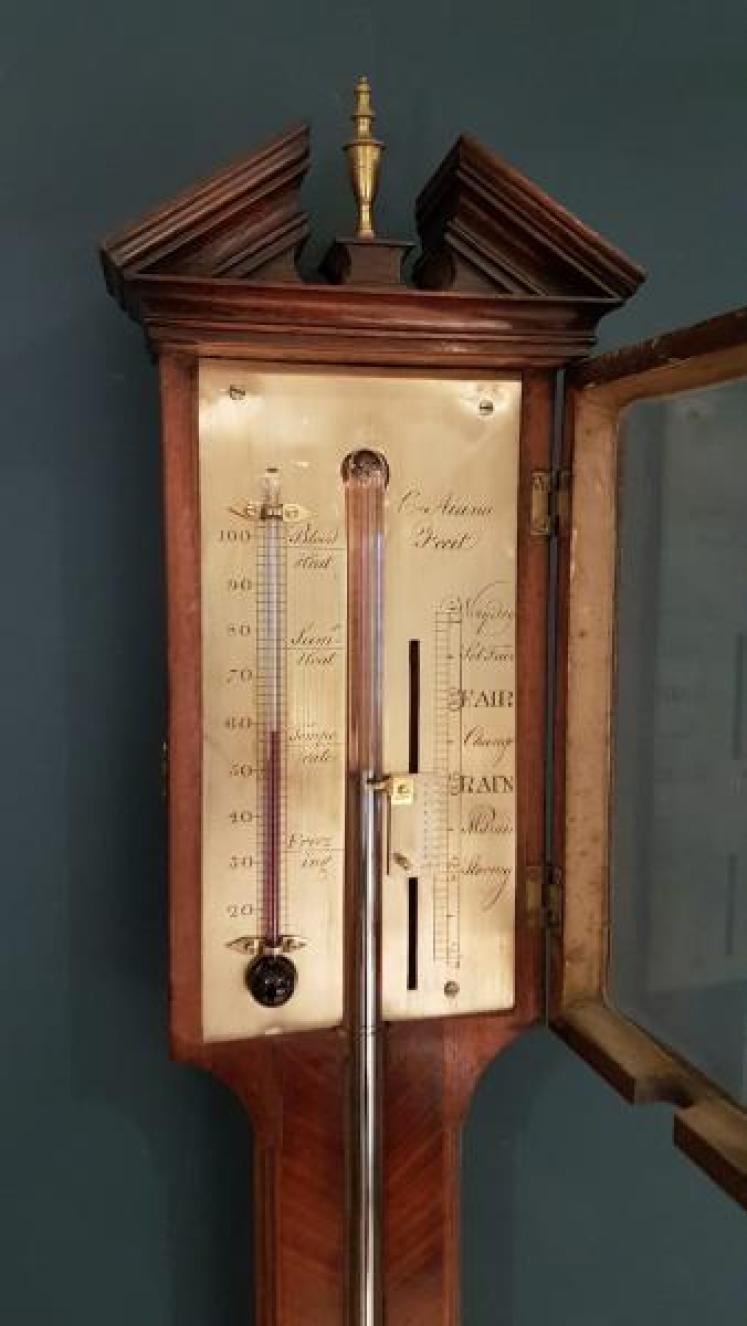 Fine George III Mahogany Stick Barometer  - Image 2