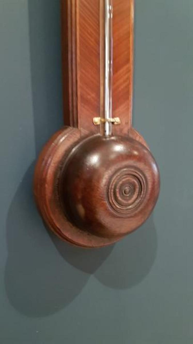 Fine George III Mahogany Stick Barometer  - Image 4