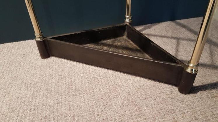 Antique Brass and Cast Iron Corner Stick Stand - Image 5