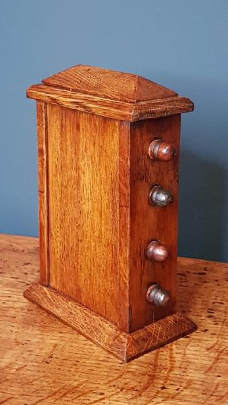Antique Victorian Oak Perpetual Desk Calendar - Image 4