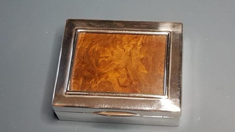 Antique Silver and Burr Walnut Box - Image 2