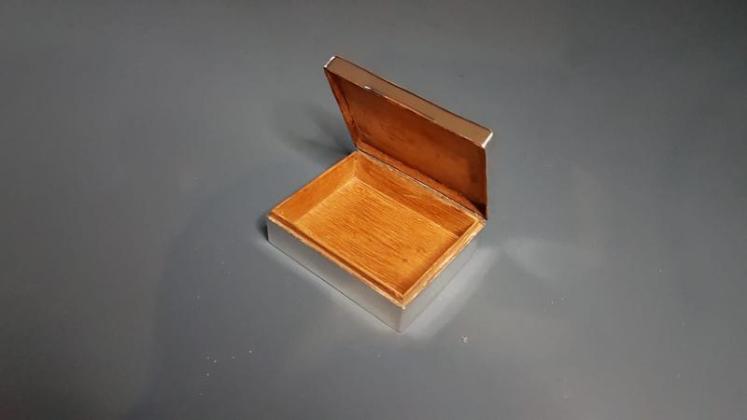 Antique Silver and Burr Walnut Box - Image 3