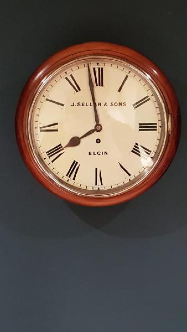 Antique Mahogany 8 Day Single Fusee Dial Clock - Image 1