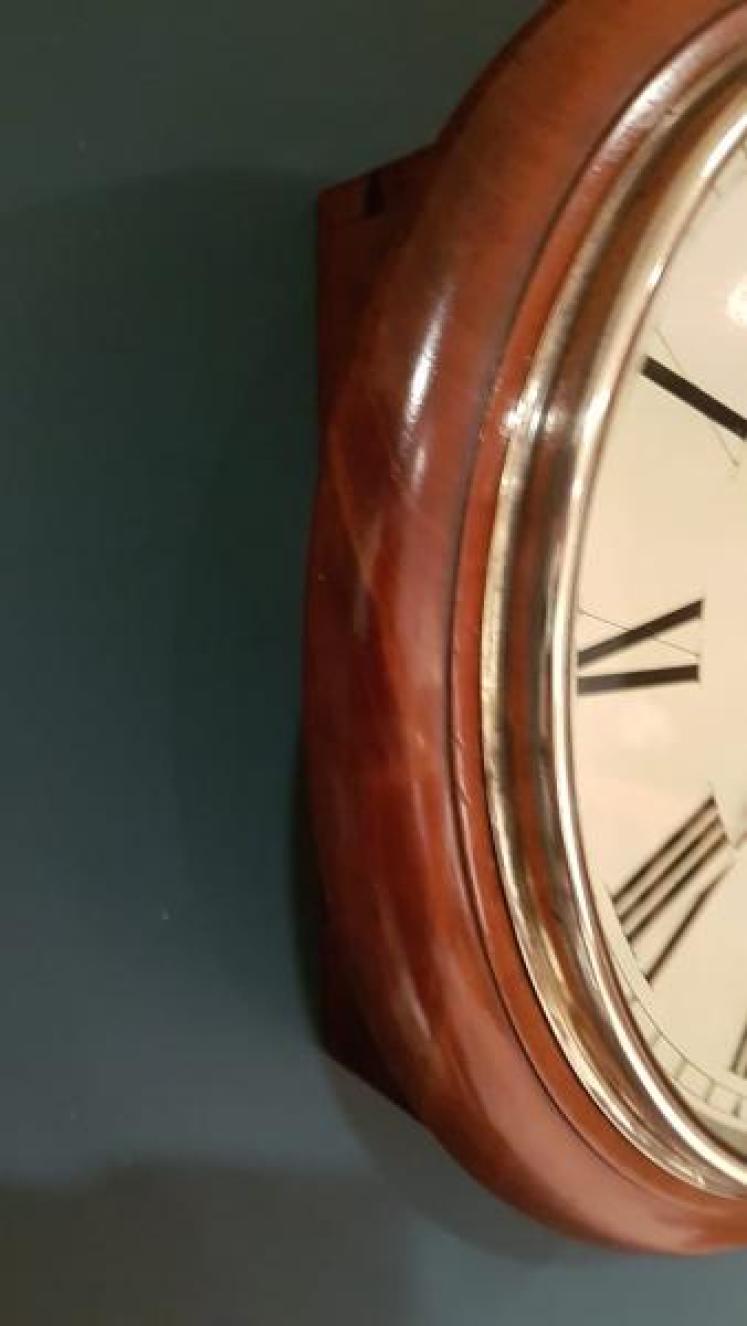 Antique Mahogany 8 Day Single Fusee Dial Clock - Image 3