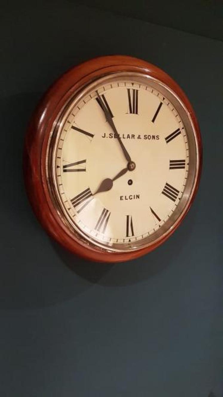 Antique Mahogany 8 Day Single Fusee Dial Clock - Image 6