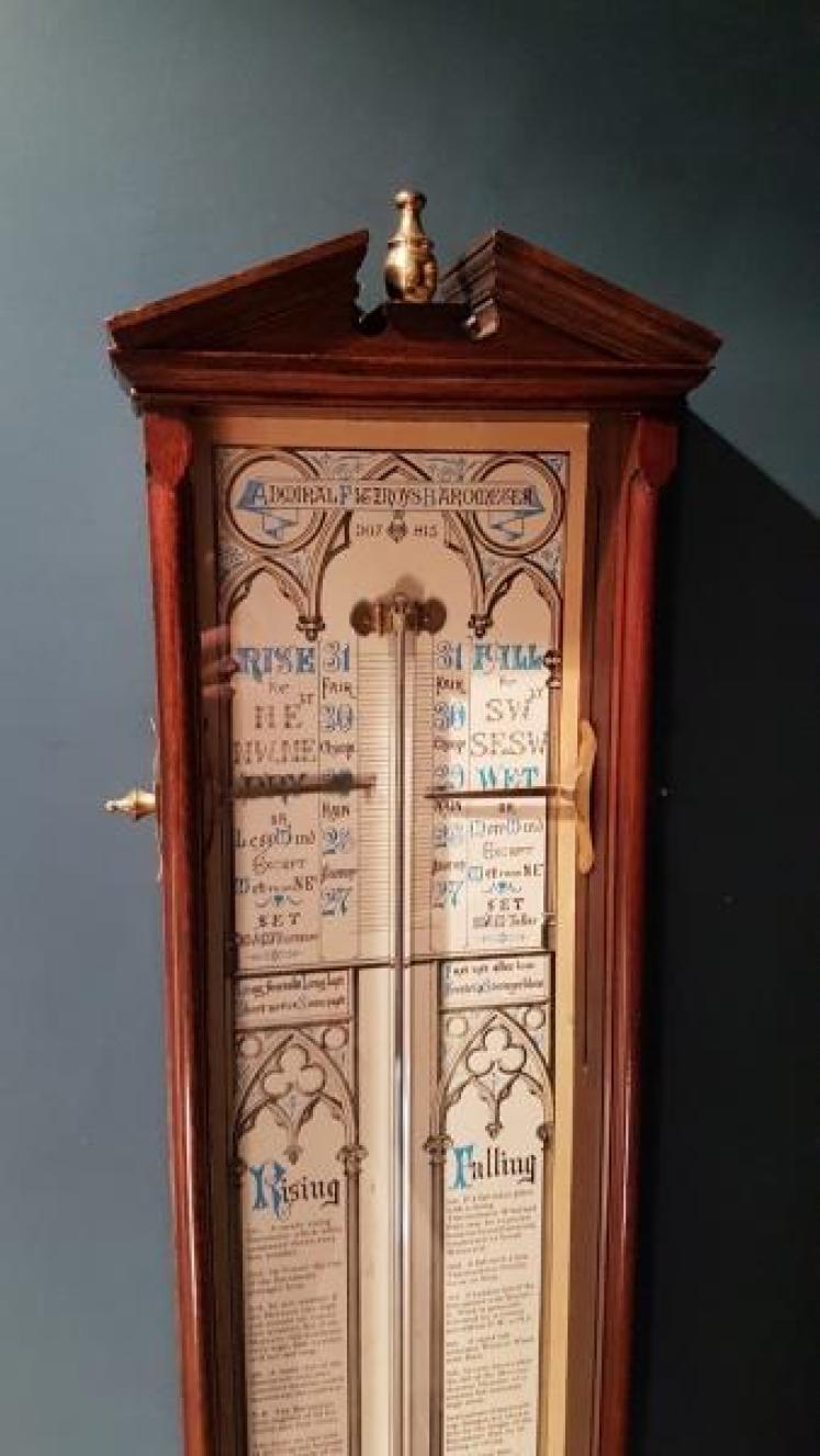Antique Mahogany Cased Admiral Fitzroys Barometer  - Image 3