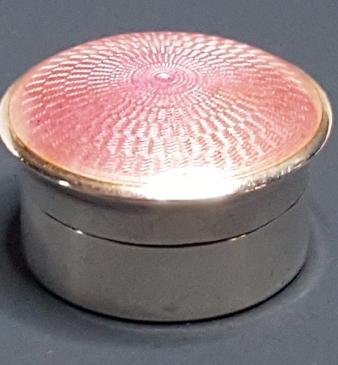 Silver and Enamel Pill Box