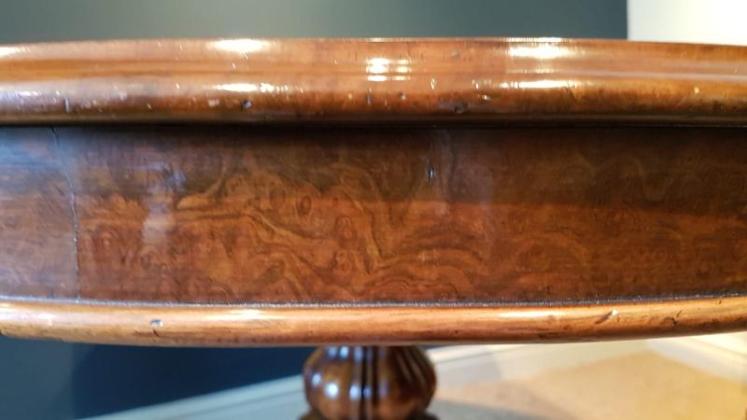 Victorian Burr Walnut Circular Table - Image 6