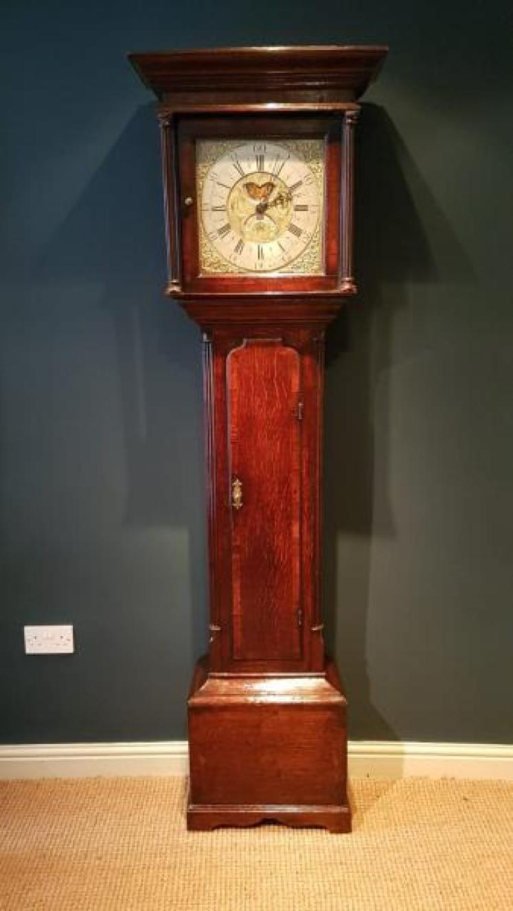 George II Lawson of Keighley Moon Phases Longcase Clock - Image 1