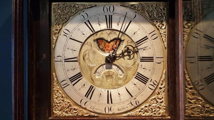 George II Lawson of Keighley Moon Phases Longcase Clock - Image 4