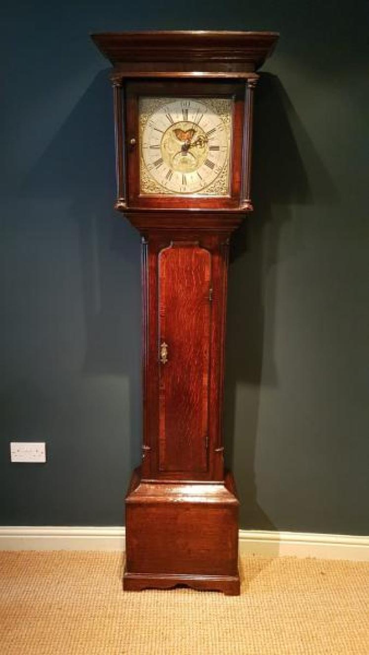 George II Lawson of Keighley Moon Phases Longcase Clock - Image 7