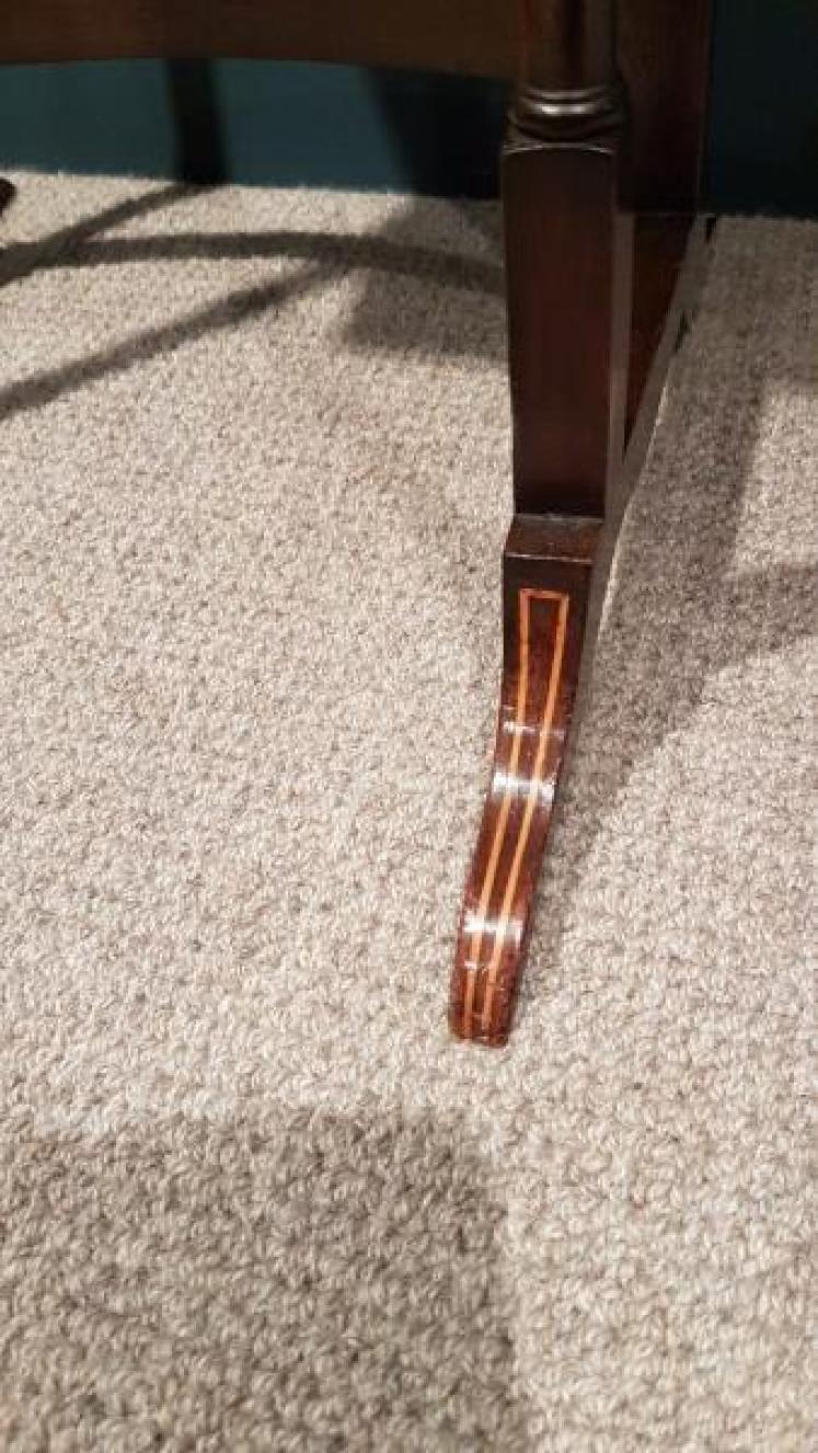 Antique Nest of Inlaid Mahogany Tables - Image 5