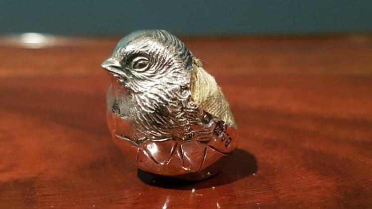 Antique Sampson Morden Silver Chick Pin Cushion - Image 1