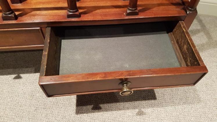 Early Victorian Walnut Folio Canterbury - Image 4
