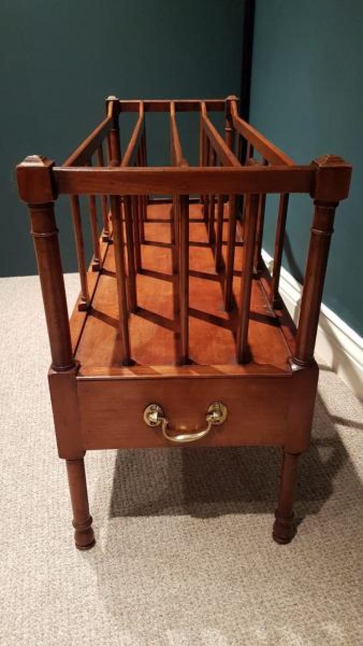 Early Victorian Walnut Folio Canterbury - Image 5