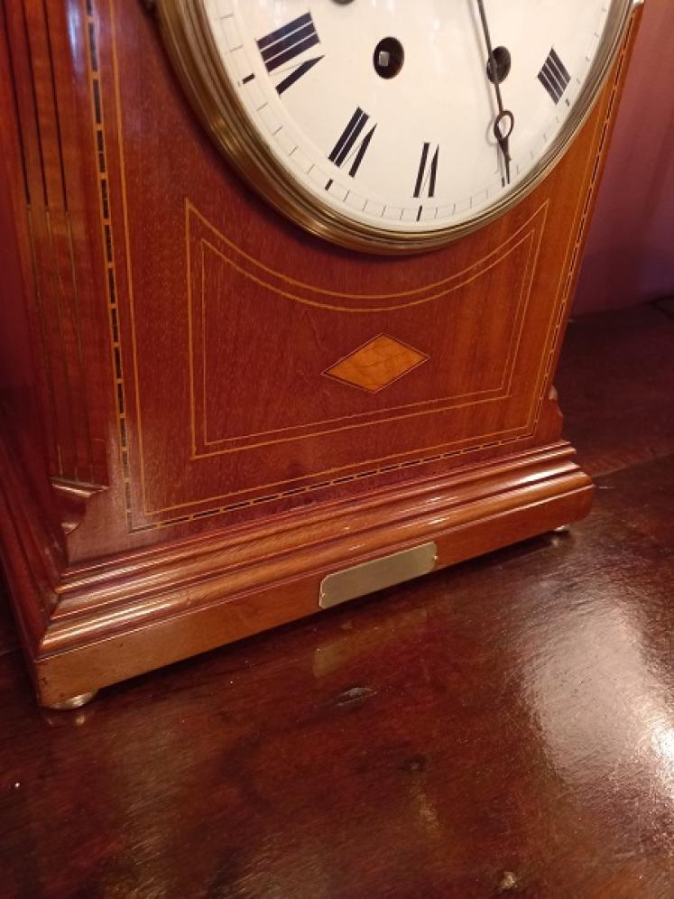 Antique Sheraton Inlaid Striking Bracket Clock - Image 6