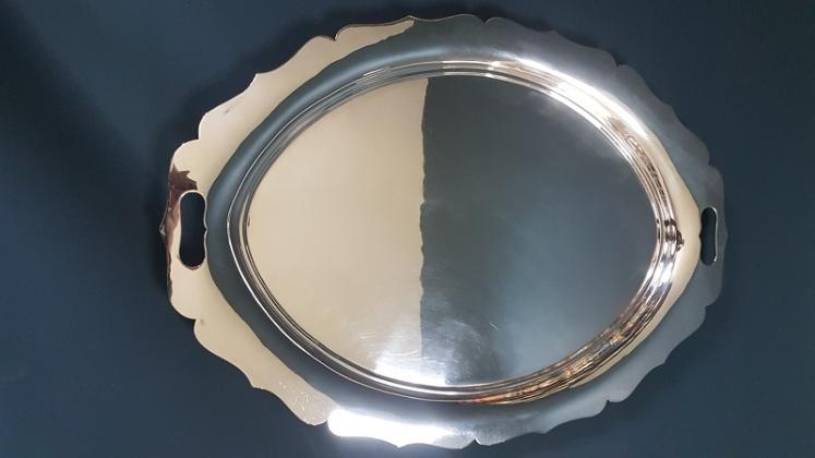 Superb Large Victorian Solid Silver Tray - Image 1