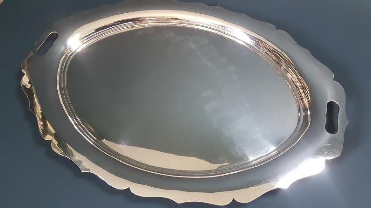 Superb Large Victorian Solid Silver Tray - Image 2
