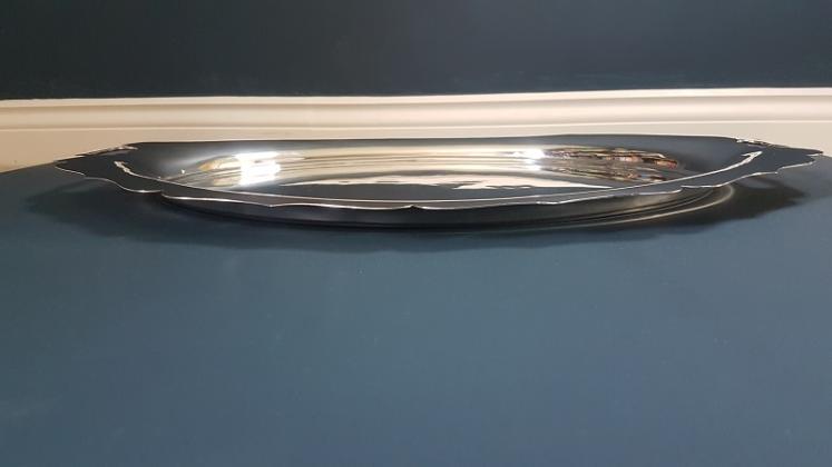 Superb Large Victorian Solid Silver Tray - Image 3