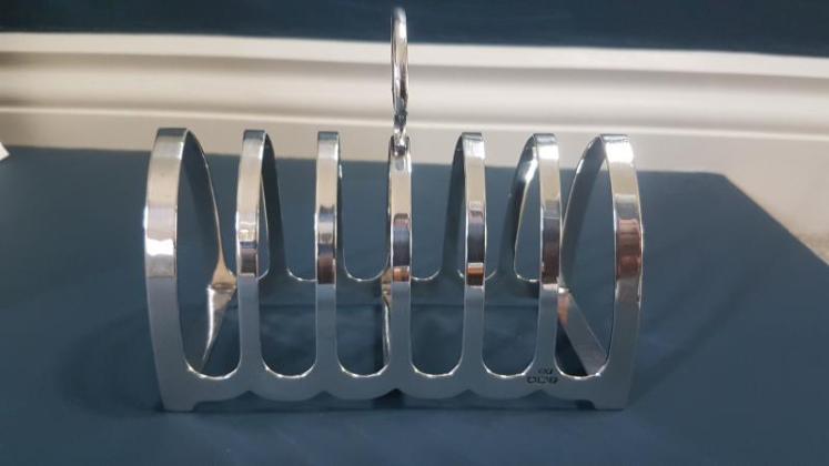 George VI Silver Toast Rack - Image 1