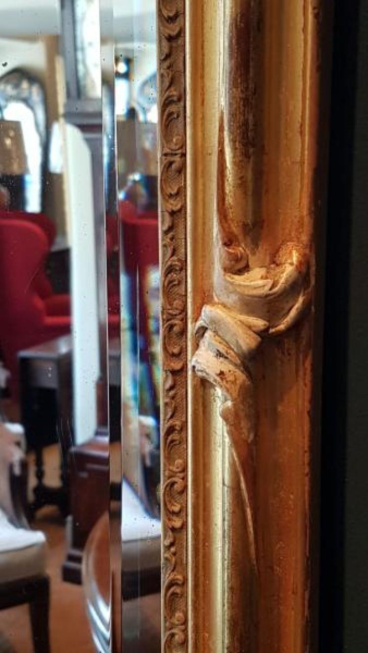 Large Mid Victorian Timber Gilt Mirror - Image 7