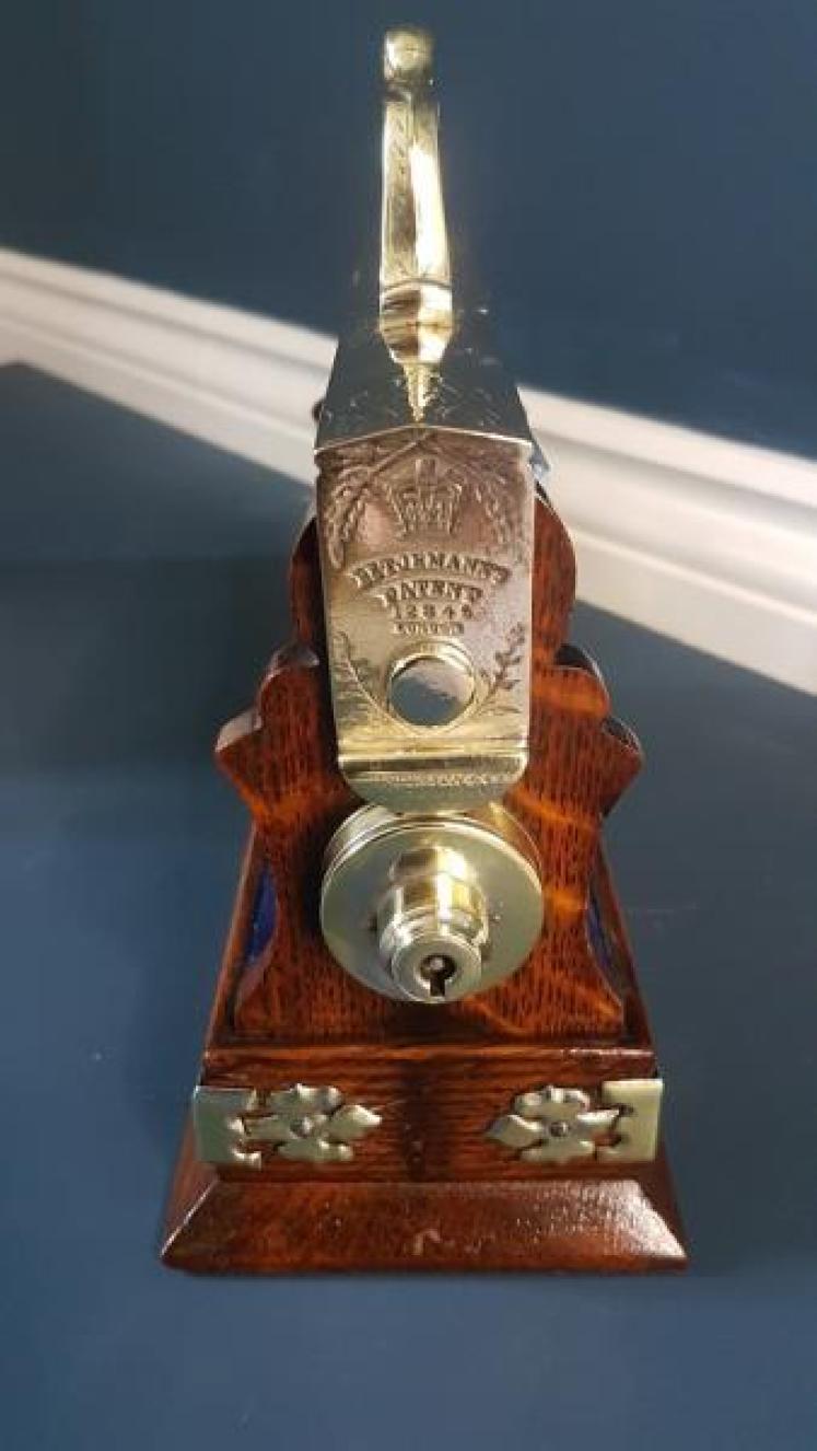 Victorian Betjamann's Three Bottle Liqueur Tantalus - Image 3