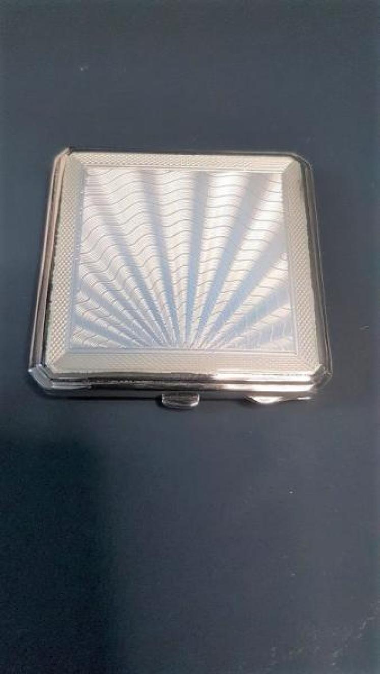Antique Silver and Enamel Compact - Image 1
