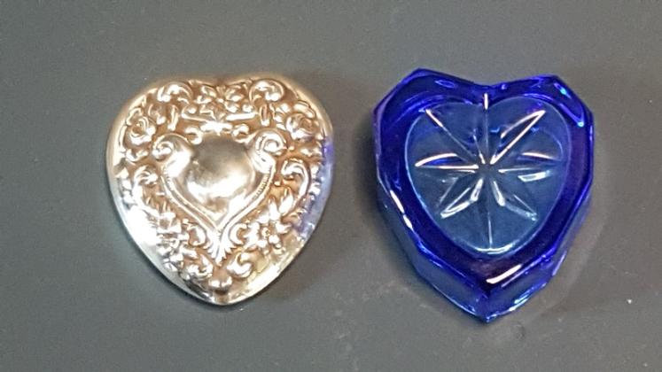 Silver and Bristol Blue Heart Shaped Box - Image 7
