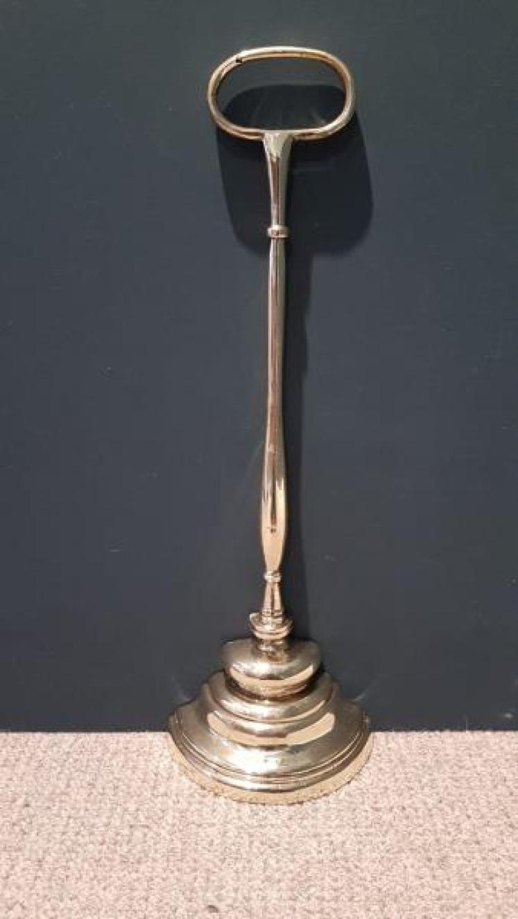 Victorian Cast Brass Weighted Country House Door Stop - Image 1