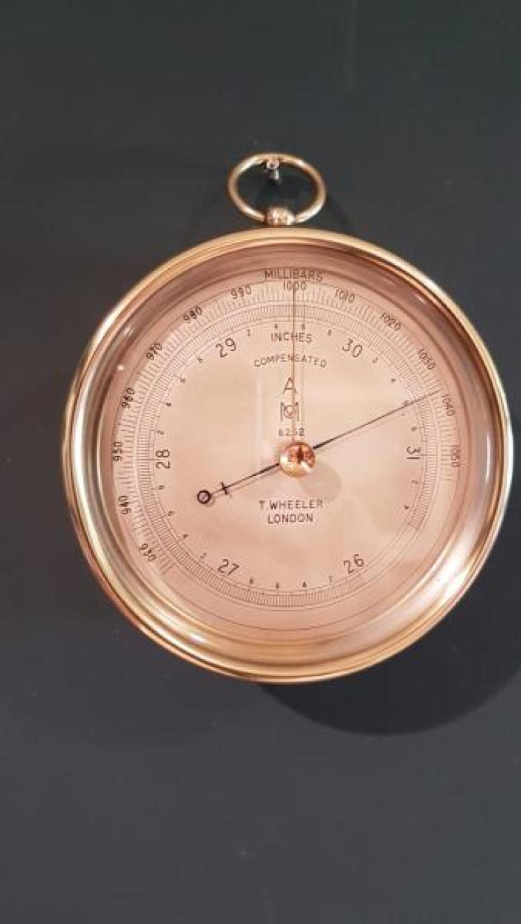 Victorian Brass Cased Marine Barometer - Image 1
