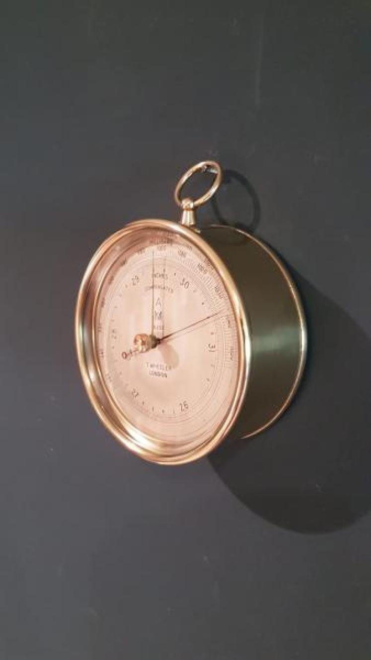 Victorian Brass Cased Marine Barometer - Image 5