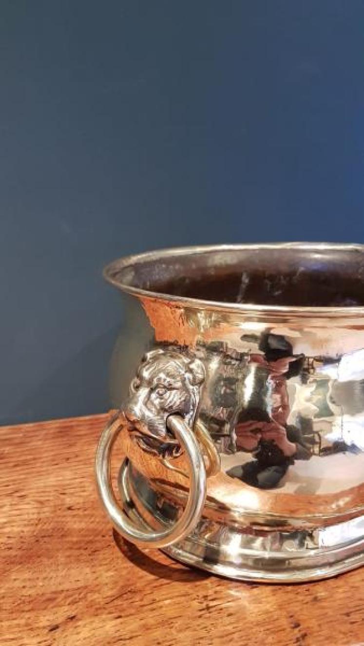 Antique Victorian Solid Brass Planter - Image 2