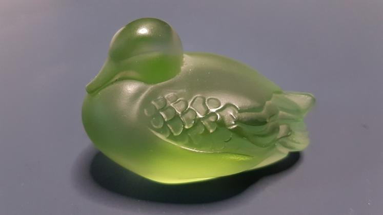Lalique Green Sitting Duck - Image 1