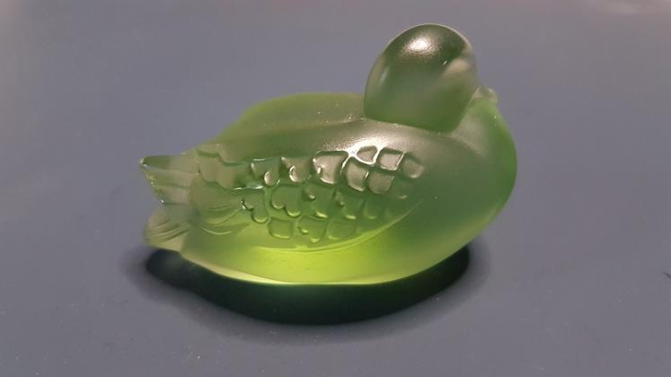 Lalique Green Sitting Duck - Image 3
