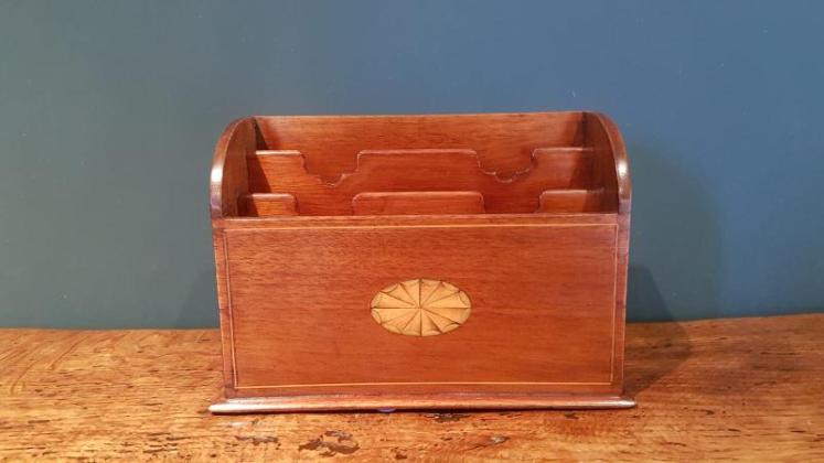 Edwardian Mahogany Letter Rack - Image 1