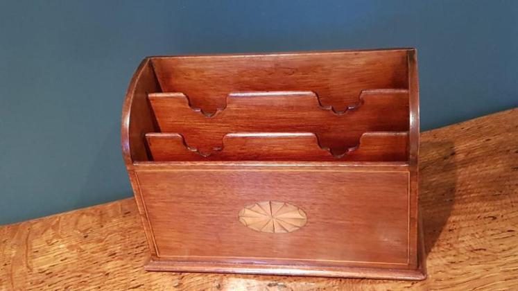 Edwardian Mahogany Letter Rack - Image 2
