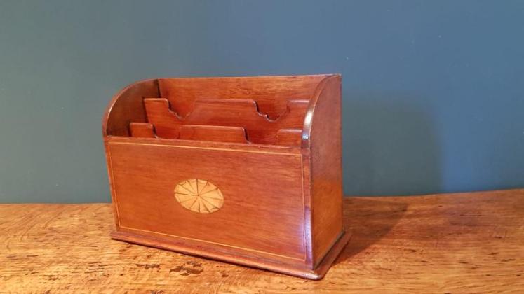 Edwardian Mahogany Letter Rack - Image 3