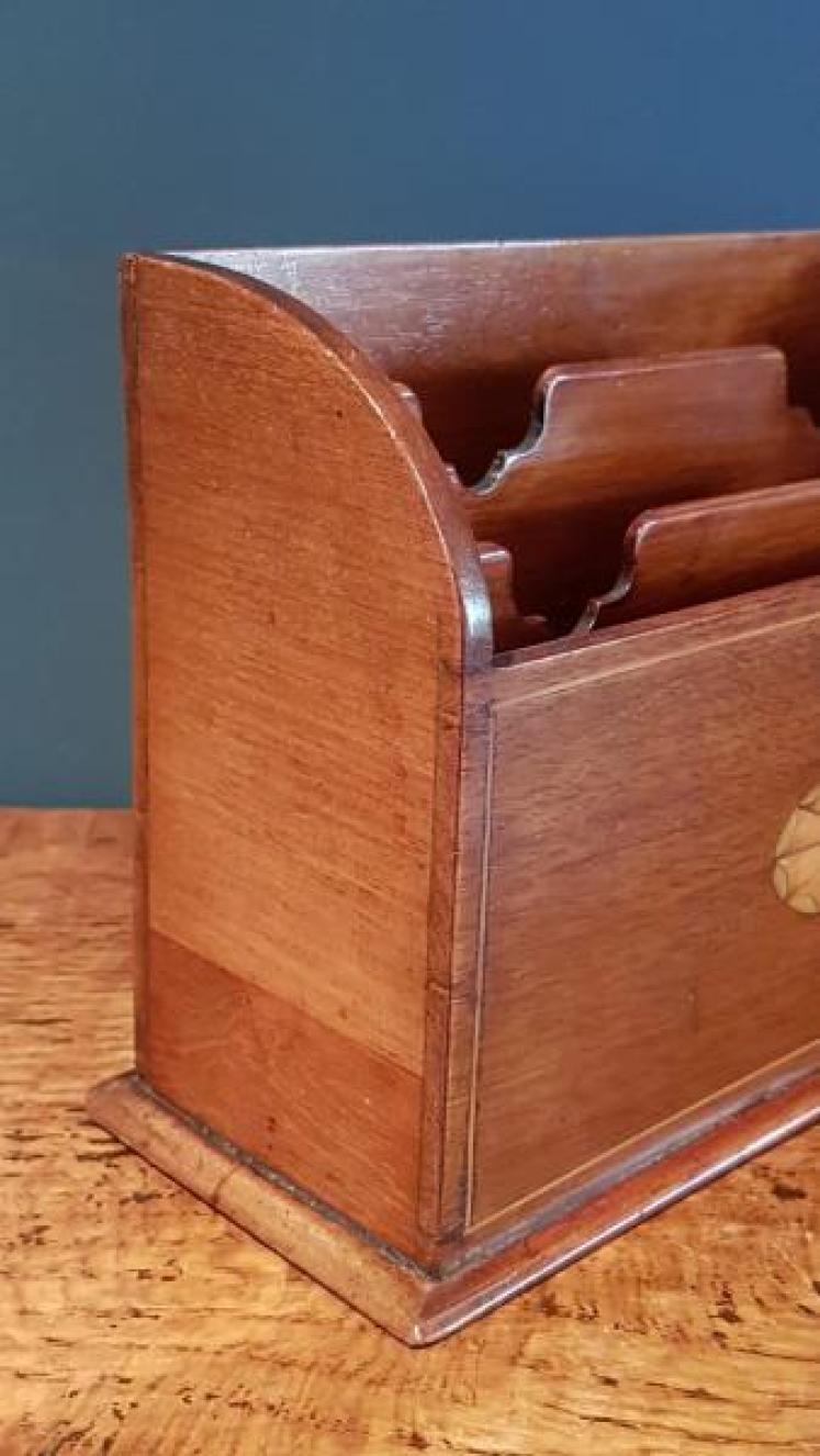 Edwardian Mahogany Letter Rack - Image 5