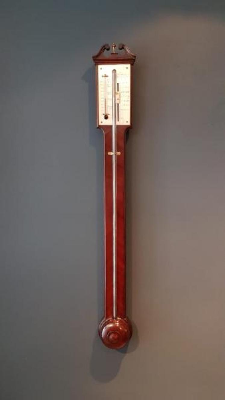 Fine George III Mahogany Stick Barometer - Image 1