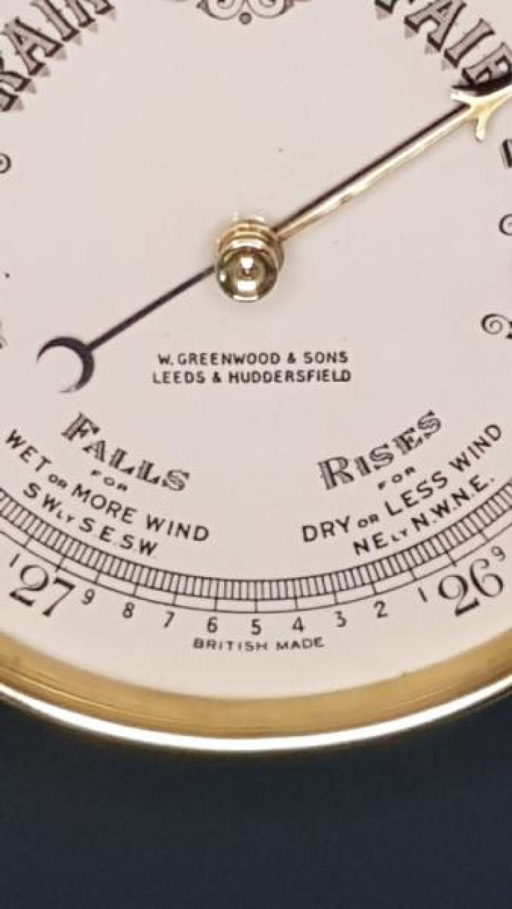 Brass Cased Large Size Marine Barometer - Image 5