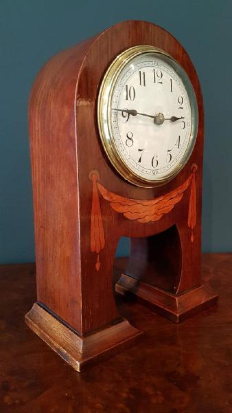 Fine Quality Inlaid Mahogany Mantle Clock - Image 6